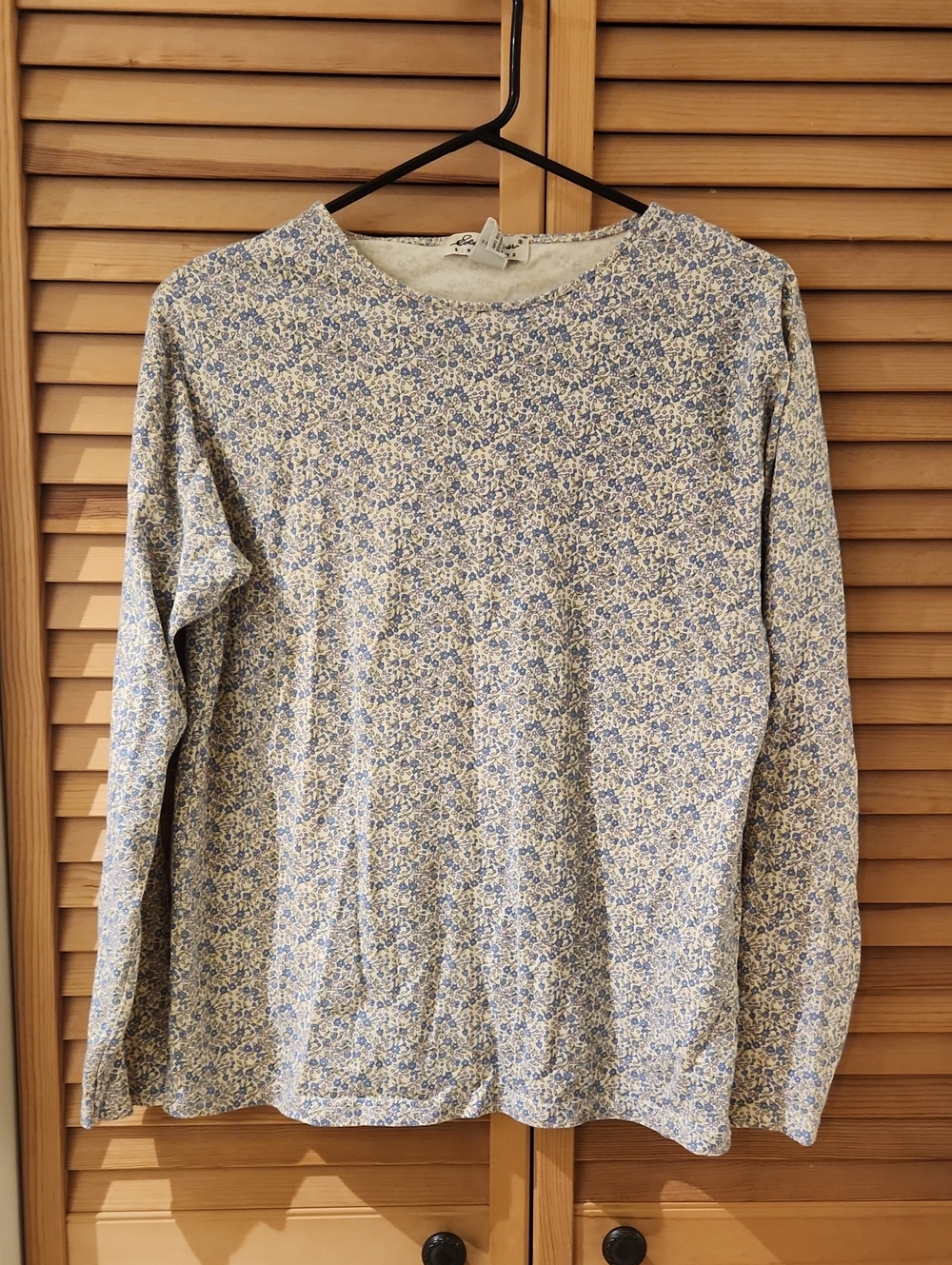Eddie Bauer Long Sleeve Shirt Womens Small Floral Pattern Print